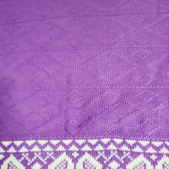 Vintage 80s Purple Mock Neck Oversized Cozy Sweater - Picture 11 of 11